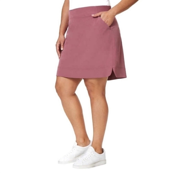 32 DEGREES Pink Tech Skort XL 1X Hybrid Skirt Shorts Tennis Running Workout Golf - Picture 12 of 13